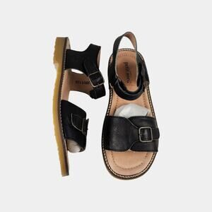 Petit Nord Black Leather Sandals